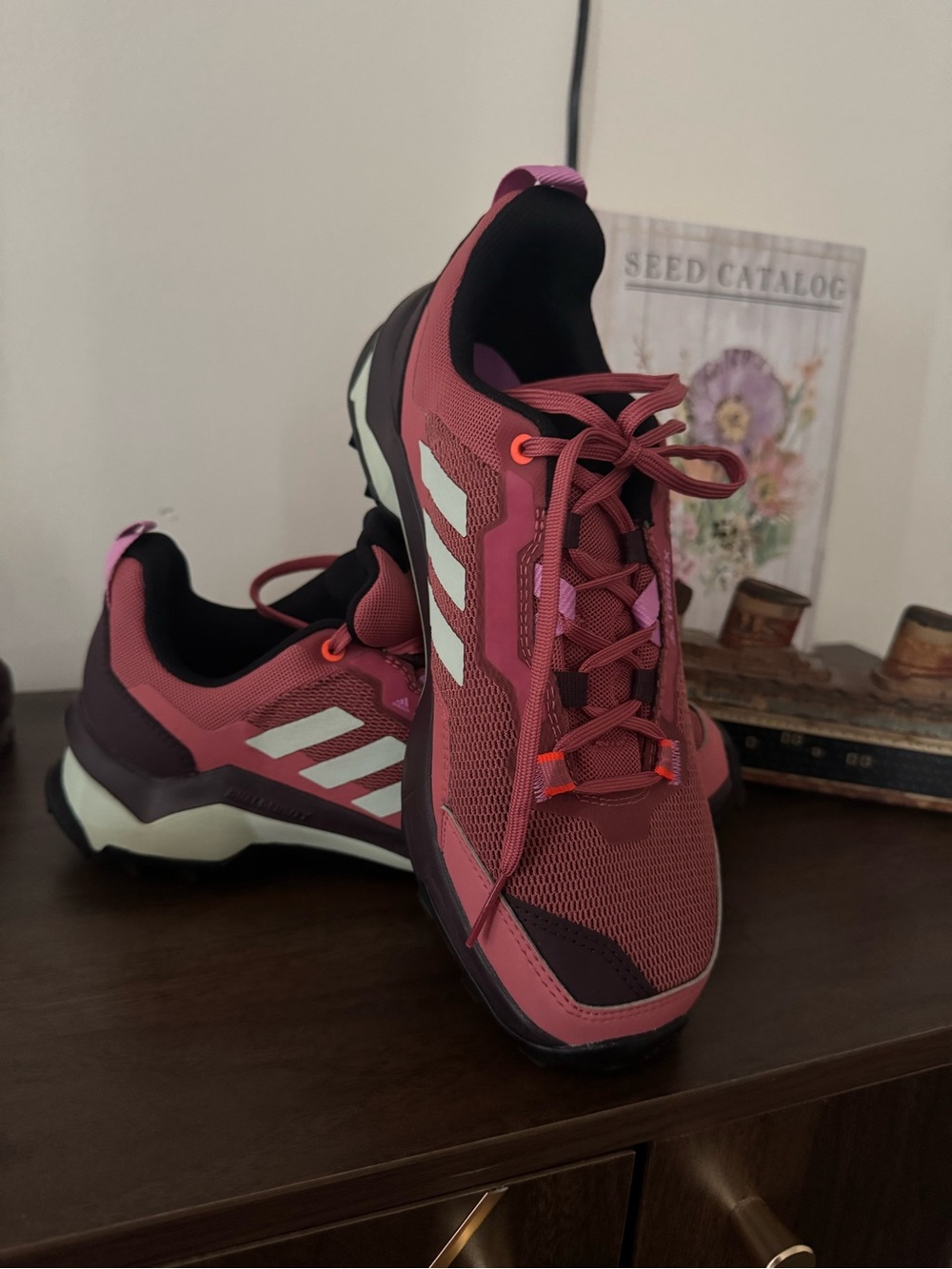 adidas Women's Coral Pink and White Trail Shoes